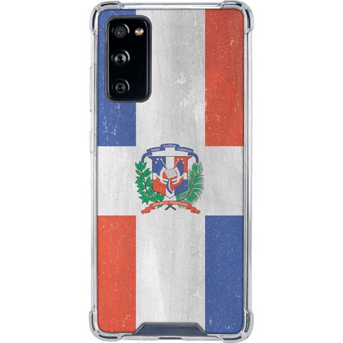 Dominican Republic Flag Faded Galaxy S20 FE Clear Case